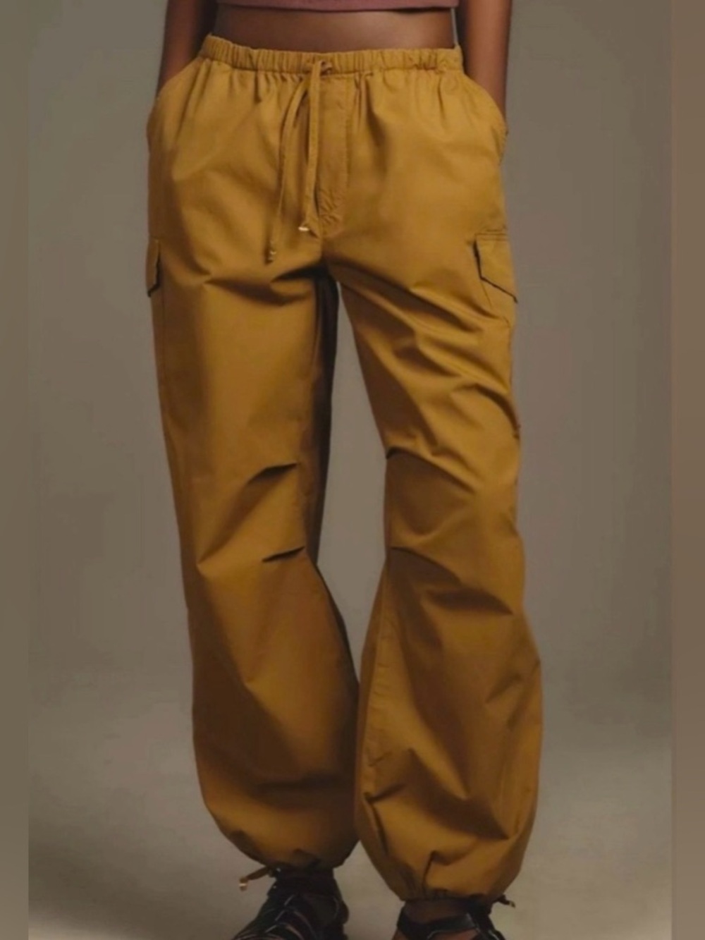 Anthropologie Pilcro Pull-On Parachute cargo Pants Bronze size XS
